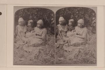 [print from a stereo] An-ti-naints, Pu-tu-su, and Wi-chuts in Festal Dress