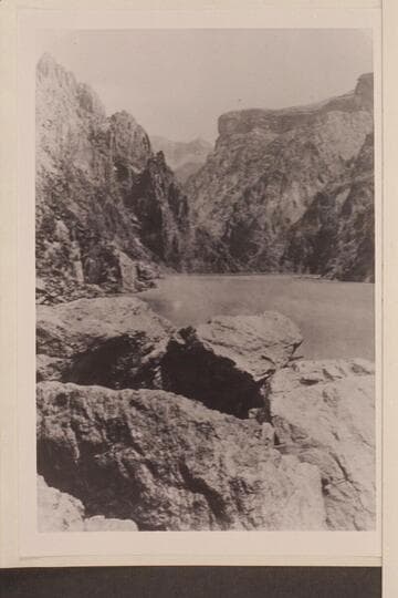[print from half a stereo]  "Views on the Colorado River," Grand Canon Series.  No. 196:  Walls of Granite