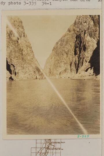 Up river to area of Boulder Canyon Dam Site