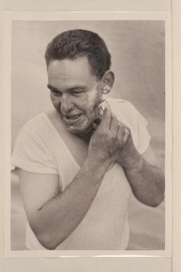 Dave Evans of Salt Lake City; head of Lake Mead at end of 1952 motor traverse of the Grand Canyon