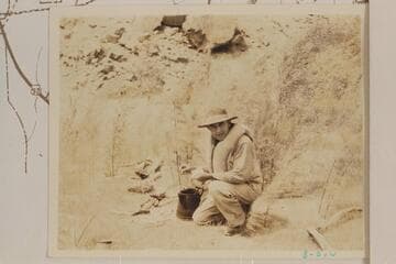 Clyde Eddy in a posed photo at lunch stop in Iceberg Canyon
