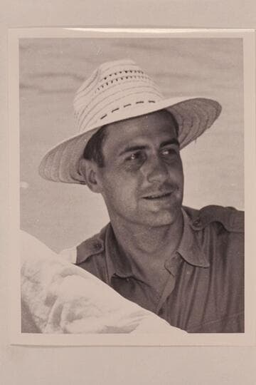 Guy Forcier.  At Lees Ferry before start of 1959 motor traverse.  Forcier traversed the Marble and Grand Canyons in 1950 and 1951