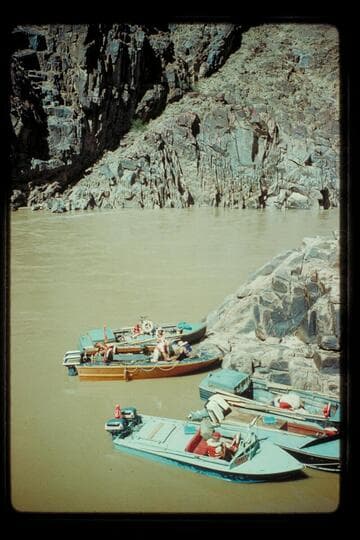 Boats at Travertine Fall