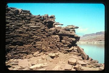 Broken part of fort at Hite where Julien [home ?] is located