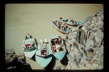 Boats at Travertine Fall
