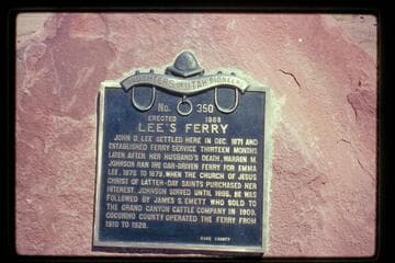 Lees Ferry plaque