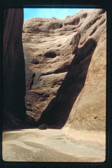 Black wall, small caves