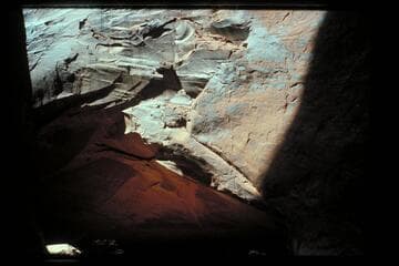 Cave at level of stream in 73