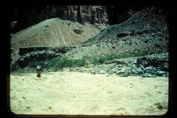 June Bug enters lava Falls