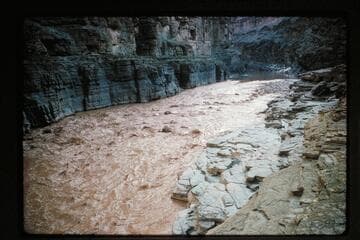 Flood in Supai up to mouth from ledge
