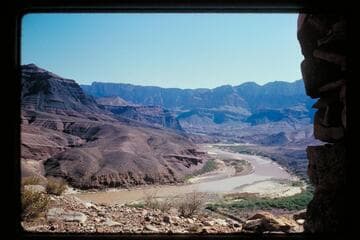 Up river from fort ruin above Unkar