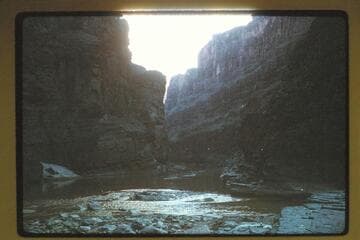 Up river; mouth of Supai