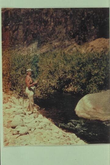 Dock Marston fishes at Tapeats Creek