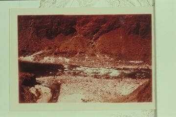 Mouth of Tapeats Creek and Tapeats Rapid after the cut in the flow at Glen Canyon Dam