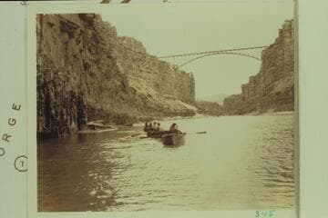 Upriver to highway bridge across Marble Gorge at Mile 4 1/2