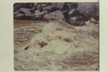 John Harper in the sadiron "Mexican Hat III."  Horn Creek Rapid