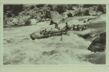Hatch pontoon in Hells Half Mile.  Dinosaur National Monument