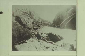 No. 173.  Camp 35.  Rapid 118.  Down.  Railway Survey Colorado River, 1889.  Marble Canon