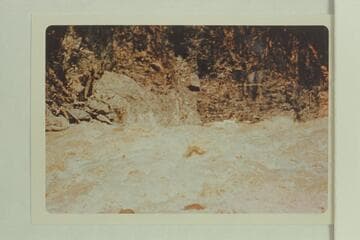 Frank Wright in the Sandra entering Monument Creek Rapid