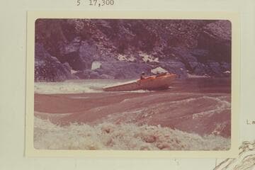 Jon Hamilton drives the "Kiwi" to the top of Vulcan Rapid, the first time that any craft had accomplished the feat