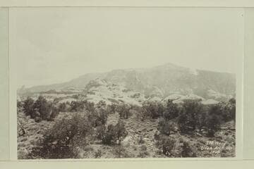 Navajo Mountain from the north showing erosion.  Picture taken on trip to discovery of Bridge
