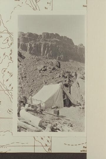 Portion of camp at the San Juan River.  Camp Ibex of the Spencer placer