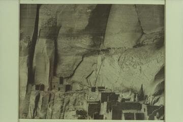 Betatakin ruin in 1926 photographed by the Armsby party who placed the Nasja bronze plaque at Rainbow Bridge