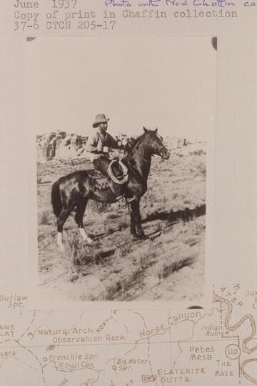 Ned Chaffin on Captain.  Big Flat.  Ernies Country