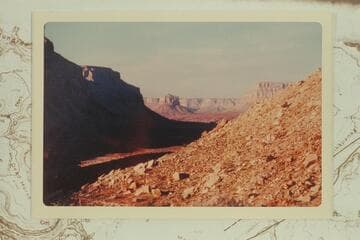 Down Havasu Canyon, Mt. Sinyala in distance