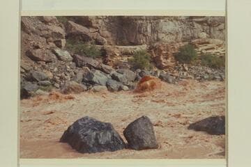 Rowland Deck Boat up from hole in Vulcan Rapid