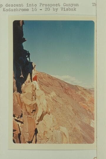 Steep descent into Prospect Canyon