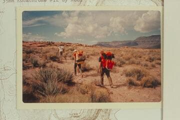 Heading toward the rim at foot of Prospect Valley