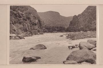 Lower end of Upper Disaster Rapid, Canyon of Ladore; low water