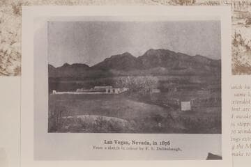 Las Vegas Ranch; from a color sketch by F. S. Dellenbaugh
