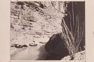 Boats moored near head of lagoon at mouth of Supai Creek