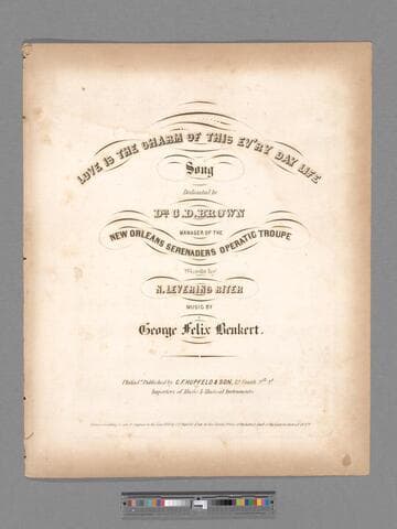 Love is the charm of this ev'ry day life  / words by N. L. Riter ; music by G. Benkert