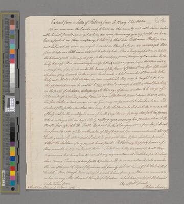 Jones, Rebecca. Letter to Mary (Shackleton) Leadbeater