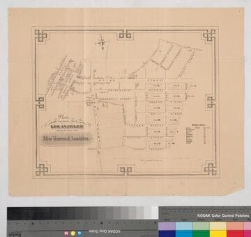 [Beaudry, Prudent and Victor] Plan of a part of the city of Los Angeles showing the Tract of the Aliso Homestead Association printed