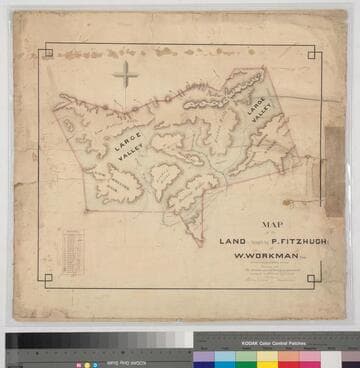 Map of the Land bought by P. Fitzhugh of W. Workman
