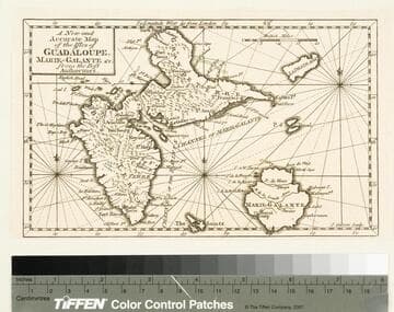 New and Accuarte Map of the Isles of Guadaloupe, Marie-Galante &c. from the Best Authorities