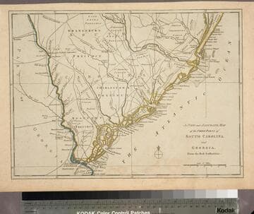 New and Accurate Map of the Chief Parts of South Carolina, and Georgia, From the Best Authorities