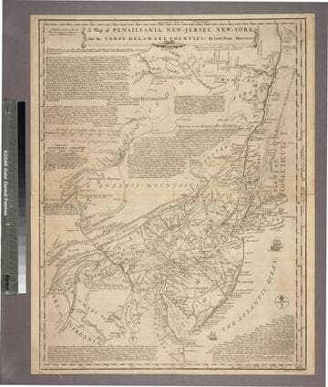 A map of Pensilvania, New-Jersey, New-York, and the three Delaware Counties / by Lewis Evans