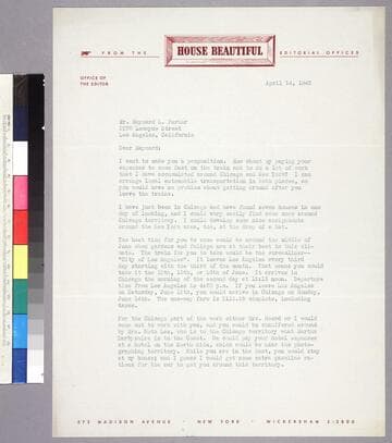 Correspondence: House Beautiful-Gordon, Elizabeth, 1942-1944