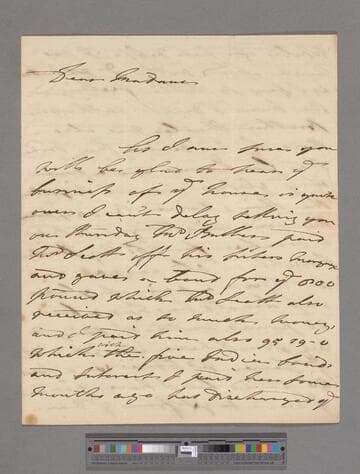 [Unknown author]. Letter to Elizabeth (Robinson) Montagu