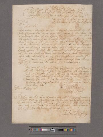 Povey, Richard & Pugh, Peter. Petition to Edward D'Oyley