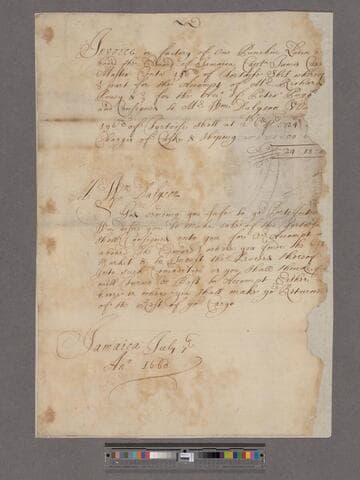 Povey, Richard & Pugh, Peter. Account of Tortoise Shell consigned to William Dalyson