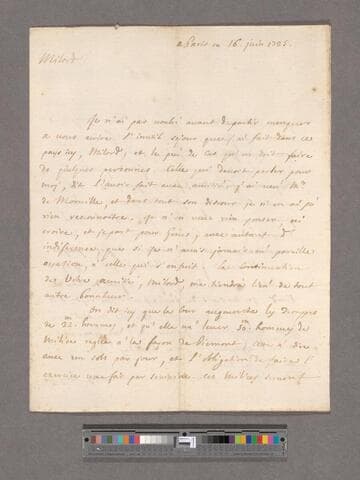 Pareti, Giovanni Battista, Abbé. Letter to [-----]