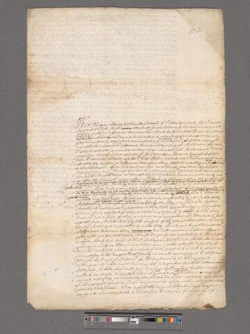 Great Britain. Privy Council? Draft of the order between Sir Charles Wheler & Col. Strode
