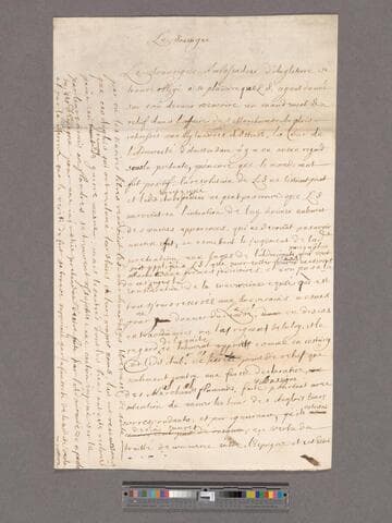 Temple, Sir William. Letter to Court of the Admiralty, Amsterdam. Memorial. (Draft)
