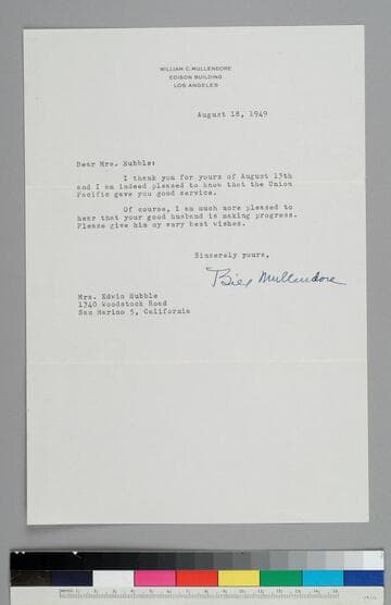 William Mullendore, president of Southern California Edison, writes to GBH